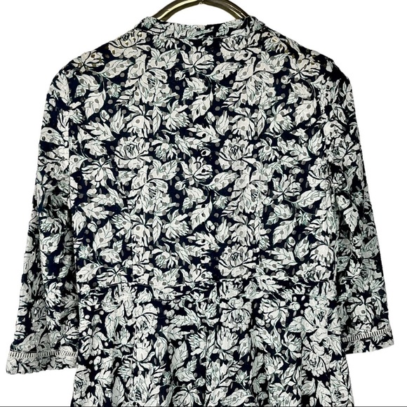 SERIE SUNCOO PARIS ROBE CASTOR EYELET FLORAL FIT & FLARE 3/4 SLEEVE DRESS - Picture 8 of 16